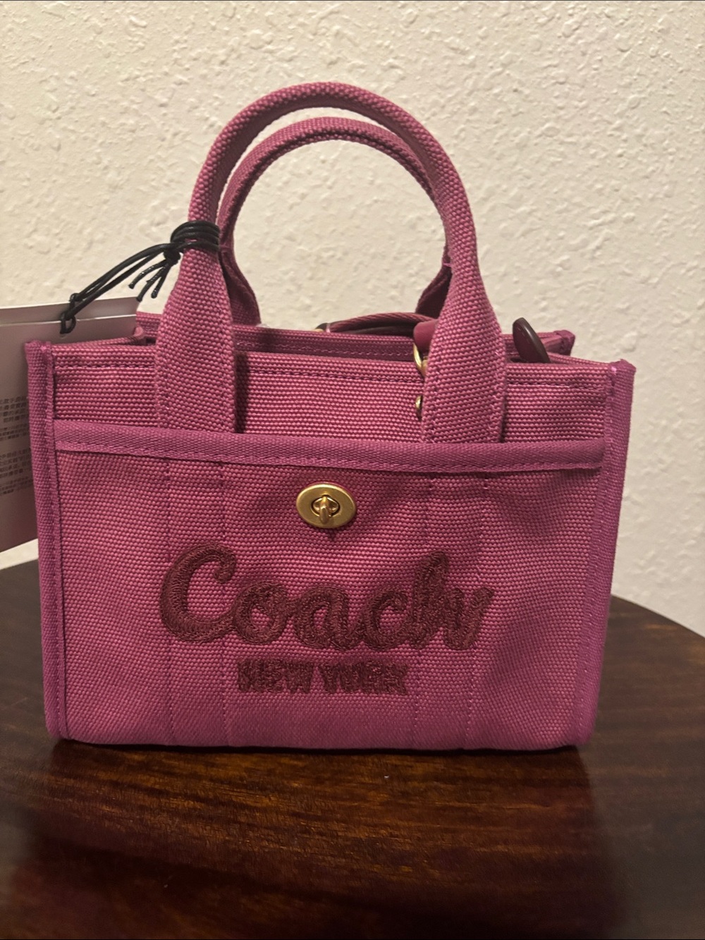 Coach Pink Canvas Mini Tote Bag